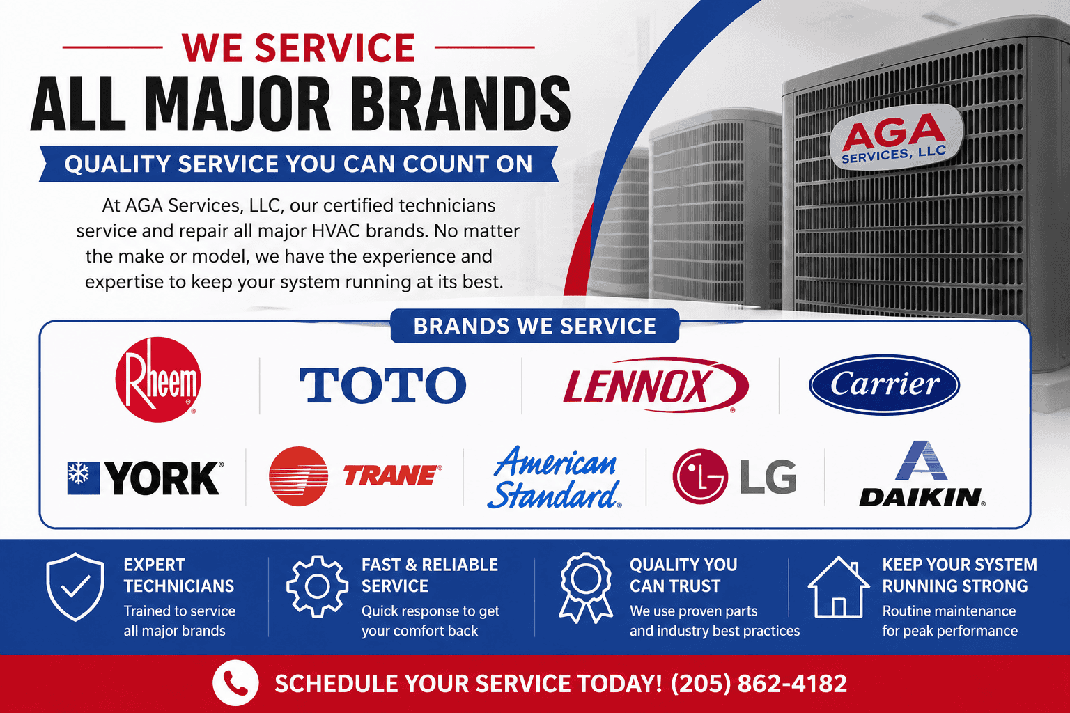 AGA Services LLC HVAC service in Birmingham, Alabama